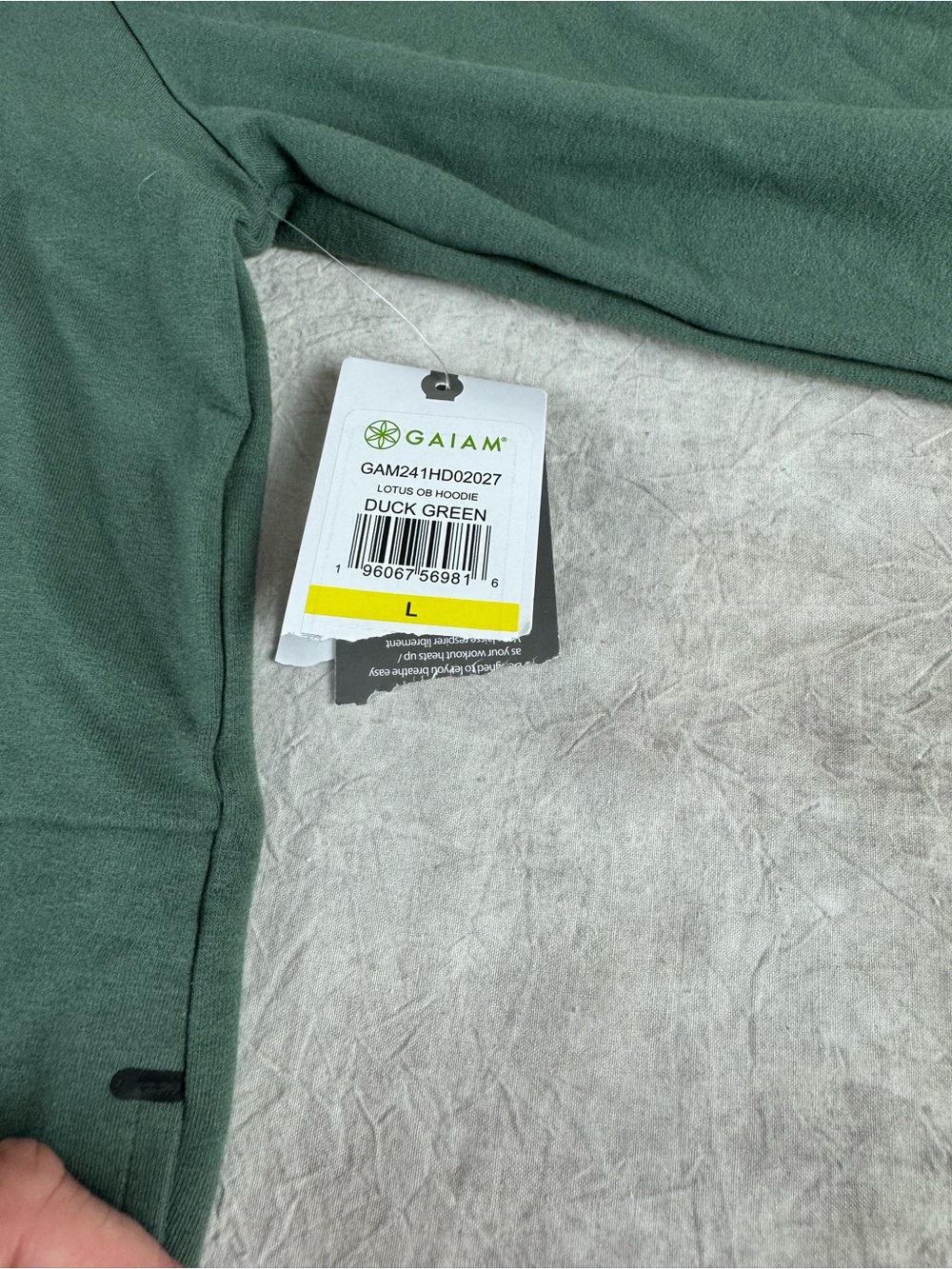 GAIAM Olive Green Pullover Hoodie NWT Large - Picture 6 of 13